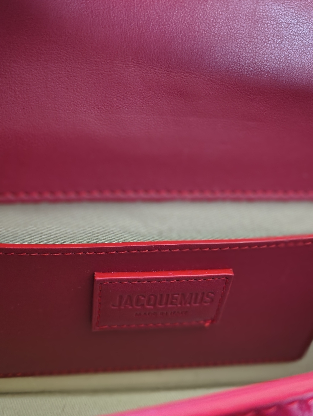 NEW Jacquemus Le Bambino Long Red Shoulder Bag With COA Dust Bag + Strap- medium - Picture 14 of 14